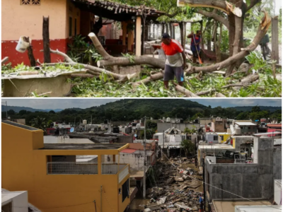 Residents Clear Debris After Hurricane Polo Lashes Mexico’s Pacific Coast