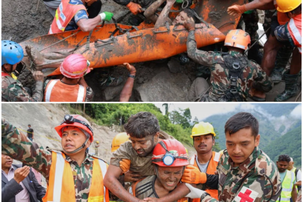 Two Rescued Alive From Hydropower Tunnel Nine Days After Nepal Floods